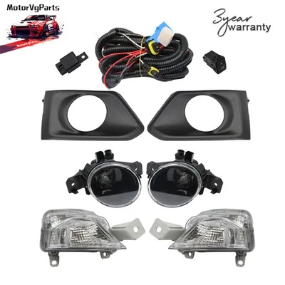 For 2019-2020-2021 Nissan Altima LED Fog Lights+Turn Signal Lamp w/Cover Bezel - Image 1 of 4