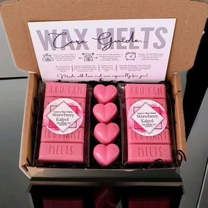 Wax Melt Gift Set - 2x Snap Bars & 4 Hearts - Handmade - V.Strong - Gift Set. - Picture 1 of 12