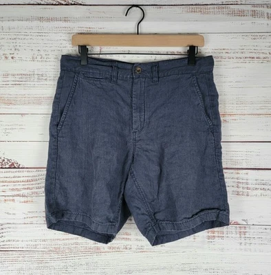 Pantalones Cortos Taylor Stitch Para Hombre Talla (31.5" - 32") Azul Marino 100% Lino Informales Preppy Foto 1 de 4