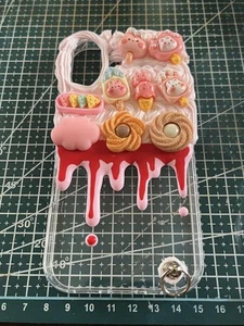 iPhone 16 Case Pink Red Whip Deco Stylish Durable Protective Cover - Zdjęcie 1 z 1