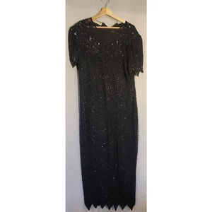 Vintage Scala Beaded Dress Size XXL Black Sophisticated missing some beads - Picture 1 of 6