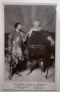 MERRY WIVES of WINDSOR COLLECTION OSCAR ASCHE HERBERT GRIMWOOD VINTAGE POSTCARD  - Foto 1 di 2