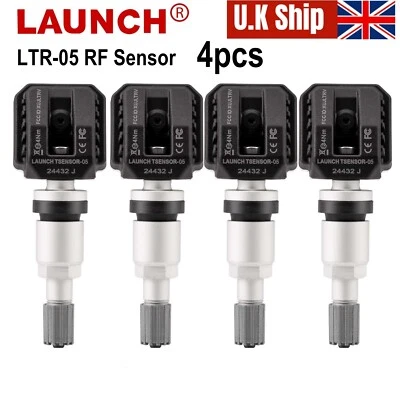 4x LAUNCH TSENSOR-05 Universal Tire Pressure Sensor TPMS Programmable 315/433MHz