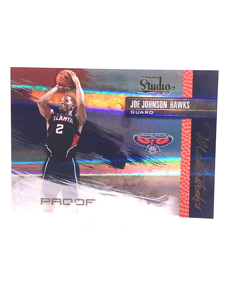 Joe Johnson 2009-10 Studio Masterstrokes Proof Atlanta Hawks #8 161/199 - Image 1 of 2