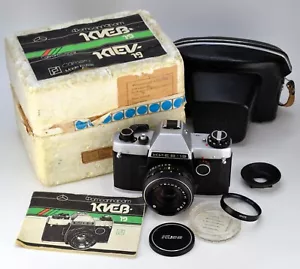 EXC! 1989 SOVIET USSR "KIEV-19" SLR CAMERA + MC HELIOS-81N f2/50 lens, FULL SET - Picture 1 of 11