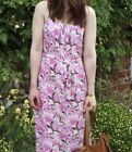 Forever 21 F21 Blogger Pink Purple Summer Midi Dress Size Small S Tie Waist