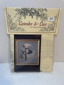 3 Vintage Lavender and Lace Ice, Earth, Light Angel Cross Stitch Pattern Chart - Picture 1 of 9