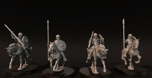 28 mm montiert karolingisch mit Speer & Schild Wargames & Sammler - Bild 1 von 8