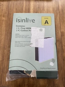 ISINLIVE HEPA FILTER A & 4 KOHLE VORFILTER passend für 115115 True Hepa VERSIEGELT - Bild 1 von 4