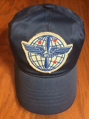 NUEVO CON ETIQUETAS POLO RALPH LAUREN RRL PILOTO AZUL 6 PANELES GLOBO 3 ESTRELLAS ALA PARCHE SOMBRERO GRANDE Foto 1 de 4