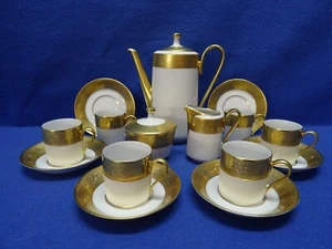 DW Karlsbader Porzellan Manufaktur Wertarbeit Mokkaservice für 6 Personen - Bild 1 von 14