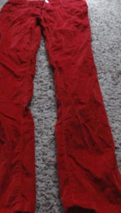 GIRLS OLD NAVY SUPER SKINNY COLORED CORDUROY JEANS SIZE 14 REGULAR-RED - Picture 1 of 2