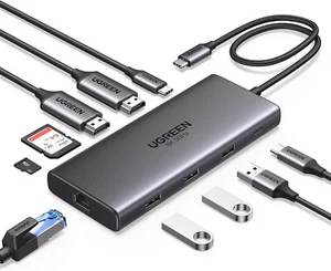 UGREEN Revodok Pro 210 USB C Docking Station, 10-In-1 USB C Dock Dual 4K@60Hz, S - Picture 1 of 10