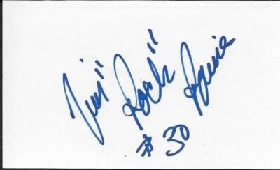  Autographed Hall of Famer Montreal Expos Tim Rock Raines Signed 3x5 Index Card  - Image 1 of 2