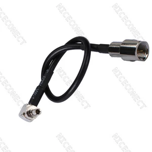 "Cable macho angular recto a FME 12" 4G LTE cable de extensión de antena de módem LTE" CRC9 macho - Imagen 1 de 3