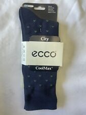 New Men’s ECCO 1 Pair City Coolmax Casual/dress Socks Navy US Sock Size: 10-13
