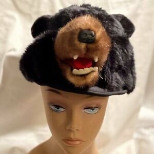 Casquette chapeau ours noir réaliste feinte cheveux amusant pour les enfants