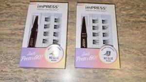 2 New KISS imPRESS Press-On Falsies Lashes No Glue Needed - Picture 1 of 5