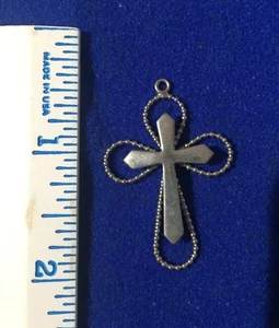 Simple but Interesting Christian Crucifix Cross Spiritual Pendant - Gold-Toned - Picture 1 of 3