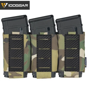 IDOGEAR Tactical Magazine Pouch Triple 5.56 Mag Carrier Carbon fiber Elastic MC - Bild 1 von 28