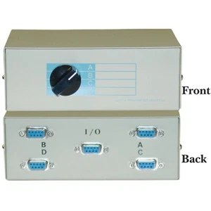 4 PORT ABCD 4 Way Switch Box  DB9 Female - Part #: 40D1-10604 - Picture 1 of 1