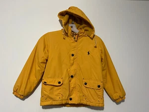 Ralph Lauren Polo Sport Hooded Jacket Goldenrod Yellow Fits Unisex Kids Size S - Picture 1 of 12