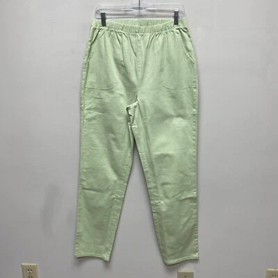 Pantalones de mujer D&CO Denim Company verde claro elástico bolsillo cónico MT Foto 1 de 4