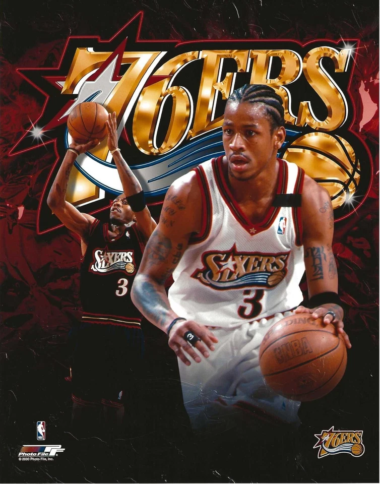 Allen Iverson Philadelphia 76ers Unsigned 8x10 Photo - Image 1 of 1