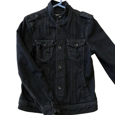 ENERGIE SIXTY MEN'S JEANS BLACK JACKET SIZE M Foto 1 de 4