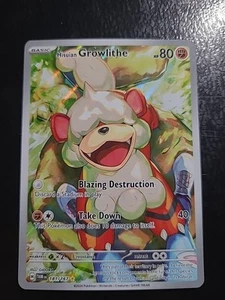 Hisuian Growlithe 181/167 - Twilight Masquerade - Illustration Rare Pokemon NM - Picture 1 of 2