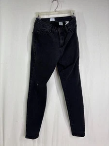 Time and Tru womens high rise skinny jeans size 4 stretch black charcoal wash - Picture 1 of 3