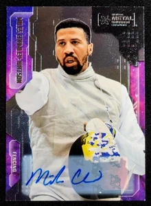 2024 Skybox Metal Universe Champions Miles Chamley-Watson Auto Fencing Autograph - Picture 1 of 2