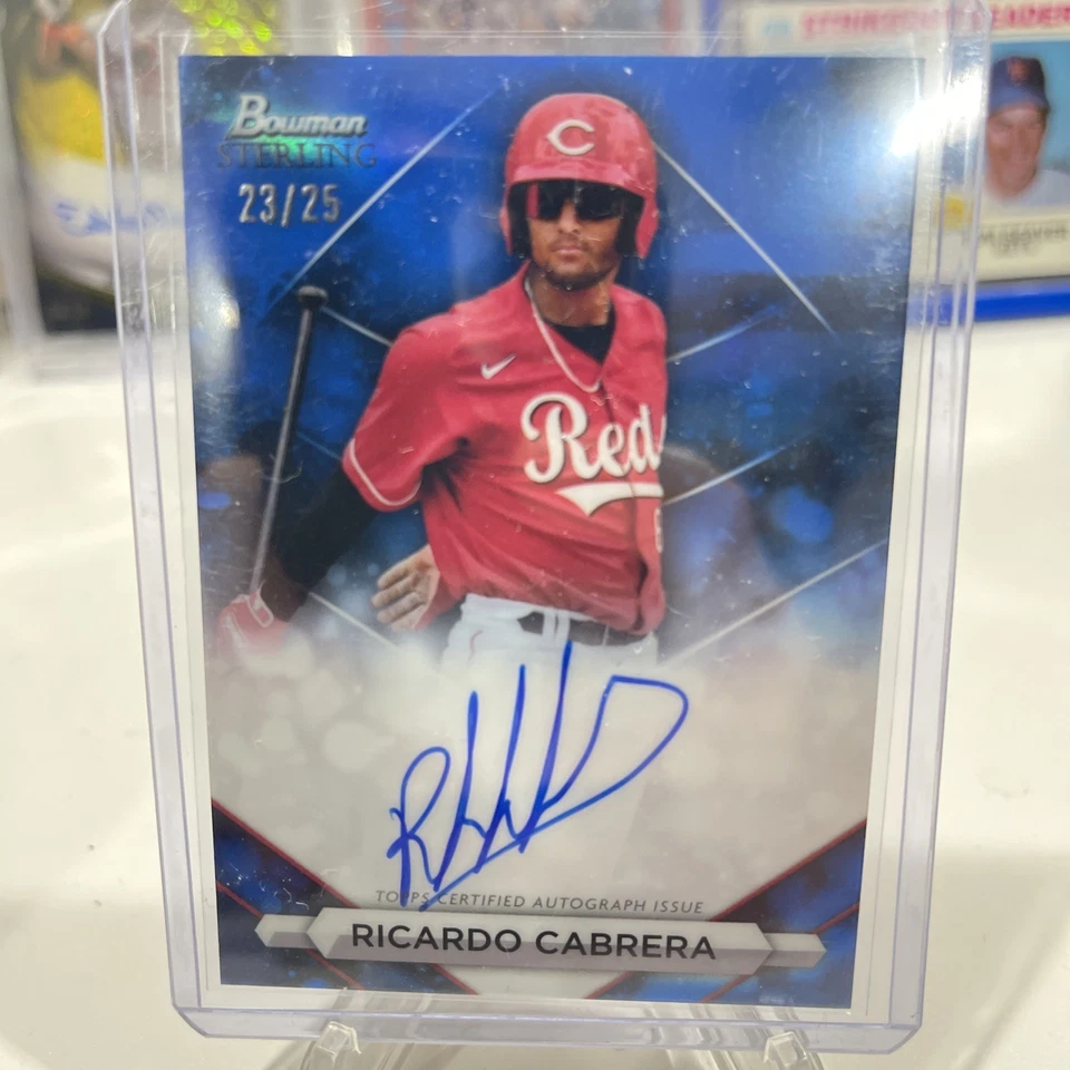 2023 Bowman Sterling Baseball Ricardo Cabrera Auto /25 Blue Refractor - Image 1 of 1