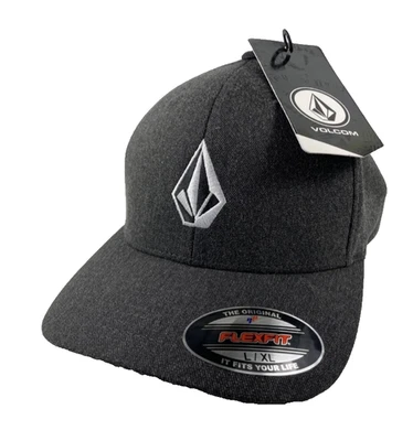 Volcom Flexfit Dri-fit Piedra Completa Brezo Oscuro Logo 3D Gorra Gorra ¡Nueva! L/XL Foto 1 de 2