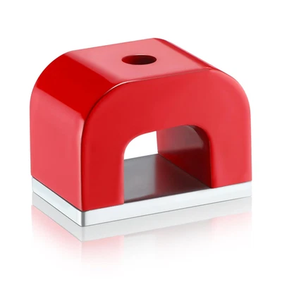 Imán en forma de U de herradura Alnico, tracción de 13 lb, rojo, rectangular, imán de utilidad ( Foto 1 de 4