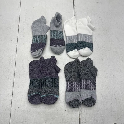 Calcetines Hanes Mujer Medianos 5-9 4 Pares Gris Blanco Corte Bajo Tobillo Atléticos Acolchados Foto 1 de 4
