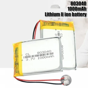 803040 3.7v 1000mah Lipo Battery Replacement Polymer Rechargeable Battery XH2.5 - Picture 1 of 18