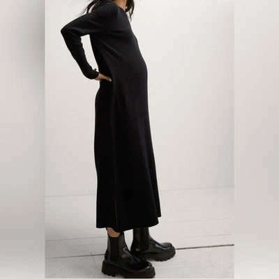 HATCH Melissa Merino Wool Black Sweater Maxi Dress size xs - Image 1 of 4