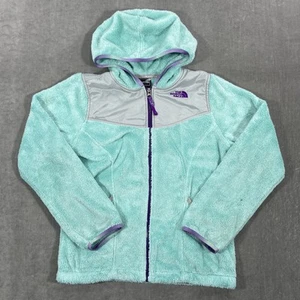 The North Face Girls Large 14/16 Mint Green Hooded Full Zip Fleece Jacket - Picture 1 of 9