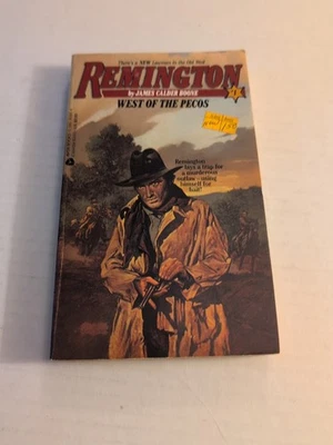 West Of The Pecos Western Paperback Book by James Calder Boone Avon Books 1987 - Image 1 of 4