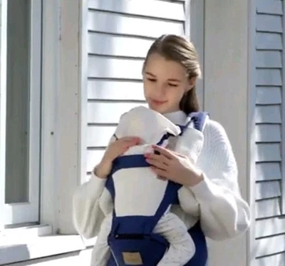 Bebamour Baby Carrier Sling Wearing Hipseat 6 to 36 Months Blue Bebear - Image 1 of 4