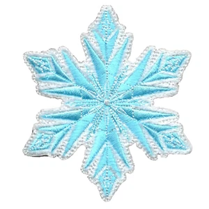 Disney's Frozen Elsa's Snowflake Embroidered Applique Iron On Patch - Picture 1 of 3