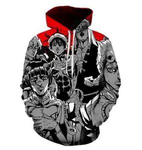 Jojo's Bizarre Adventure Kapuzen Sweatshirt Hoodie Hooded Pullover Pulli Coat - Picture 1 of 3