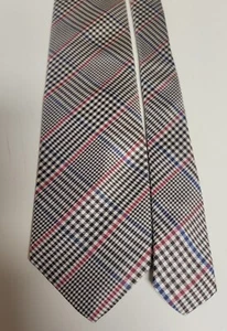 Rooster Men's Silk Plaid Tie Italy - Picture 1 of 4