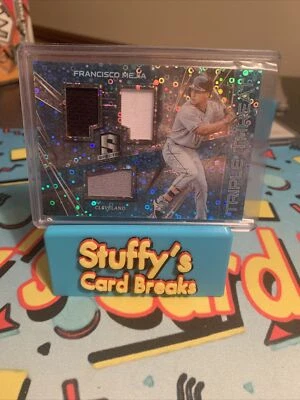 Francisco Mejia 2018 Chronicles Spectra Triple Threat Materials Jersey #27/99 - Image 1 of 2