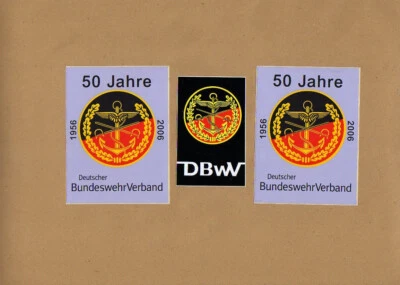 2 AUFKLEBER 50 JAHRE DEUTSCHER BUNDESWEHR VERBAND 1956 - 2006  BUNDESWEHRVERBAND - Bild 1 von 2