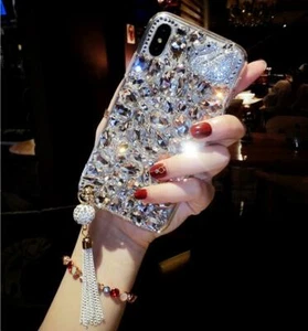 Für iPhone 7/8 X/XS XR 11 12 13 14 Case Hülle Schutzhülle Cover Schwan Strass - Picture 1 of 9