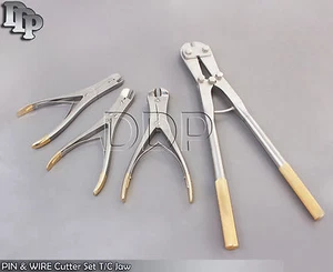 4 PIN & WIRE Cutter Set T/C Jaw Orthopedic Surgical Pliers Veterinary Special - Picture 1 of 2