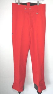 vtg SCHOELLER SKIWEAR by HEAD Red Stirrup Snow SKI PANTS Size 32R 32X30 - Picture 1 of 12