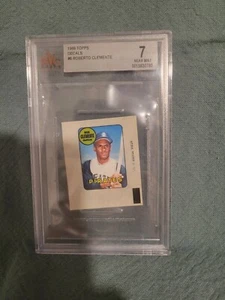1969 topps decals roberto clemens bvg 7 - Picture 1 of 3